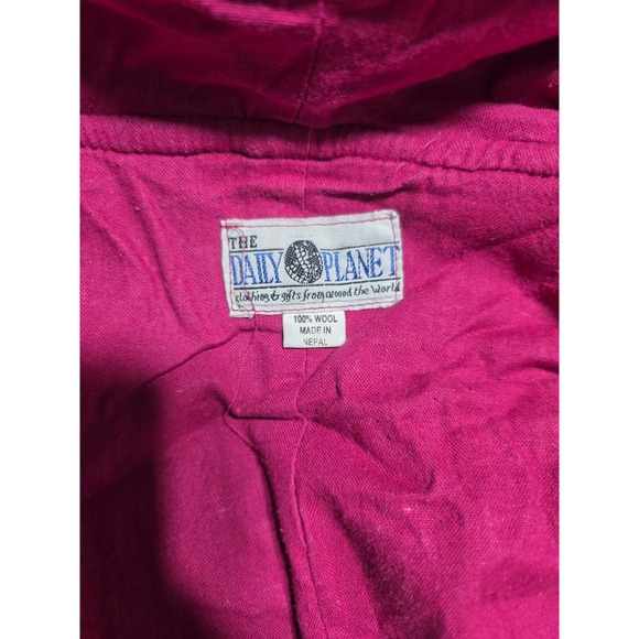 The Daily Planet Green Shawl Made In Nepal One Size 100% Wool Artsy Boho - Picture 3 of 12